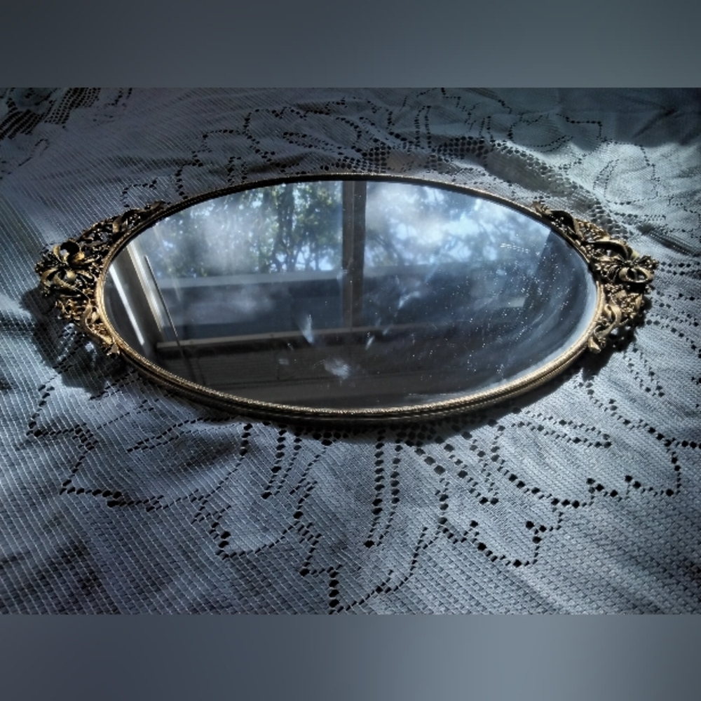Vintage Matson mirror vanity tray